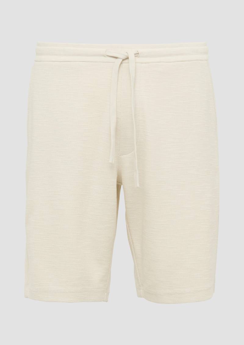s.Oliver - Detroit: Strukturierte Sweat-Bermuda im Relaxed Fit, Herren, creme von s.Oliver