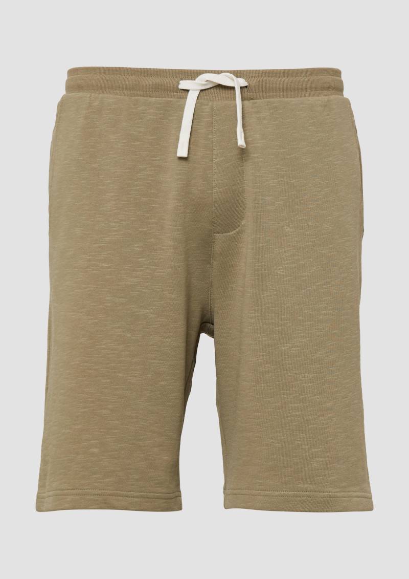 s.Oliver - Detroit: Sweat-Bermuda mit Flammgarnstruktur im Relaxed Fit, Herren, Grün von s.Oliver