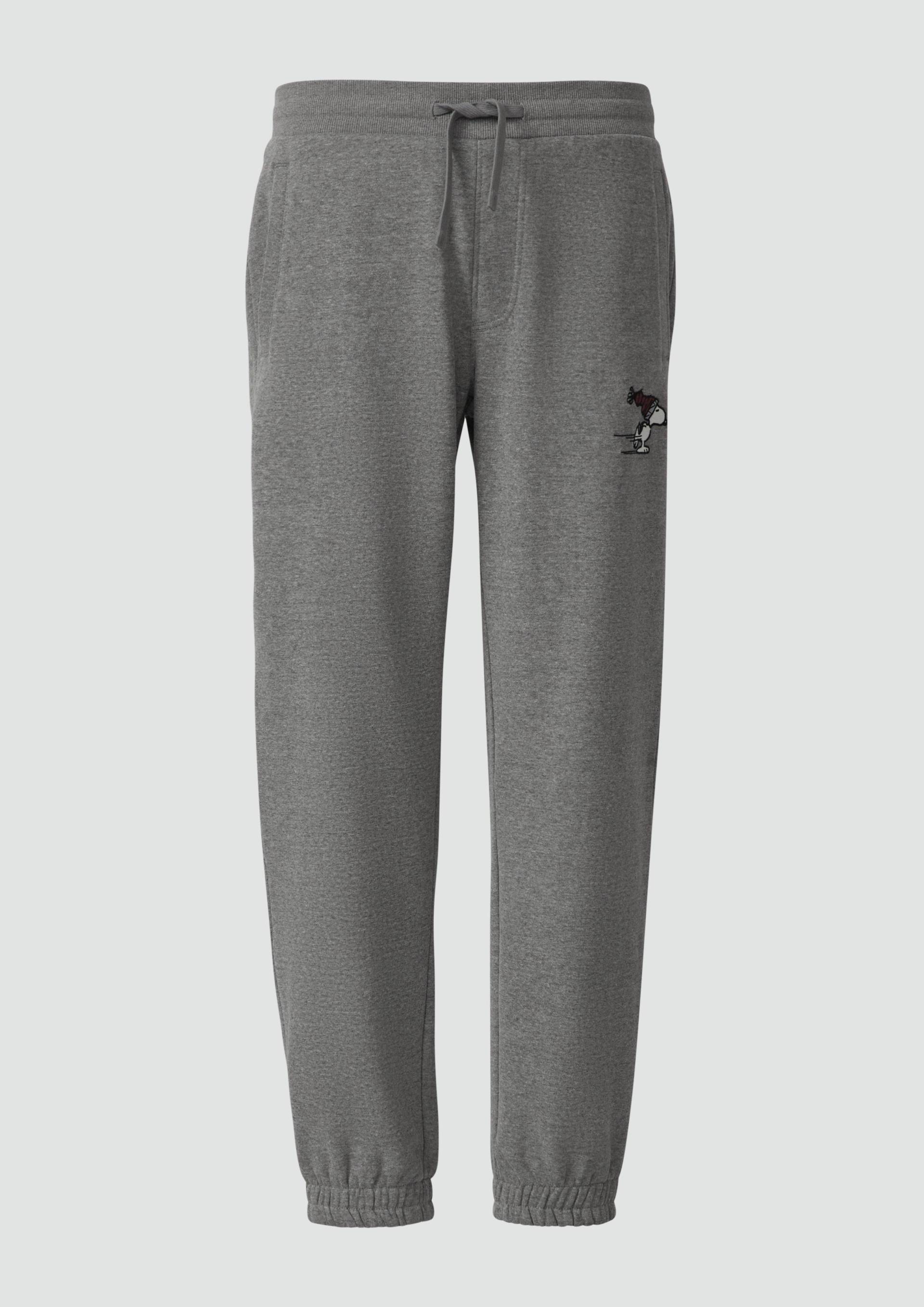 s.Oliver - Detroit: Weiche Sweatpants mit Peanuts®-Artwork, Herren, grau von s.Oliver