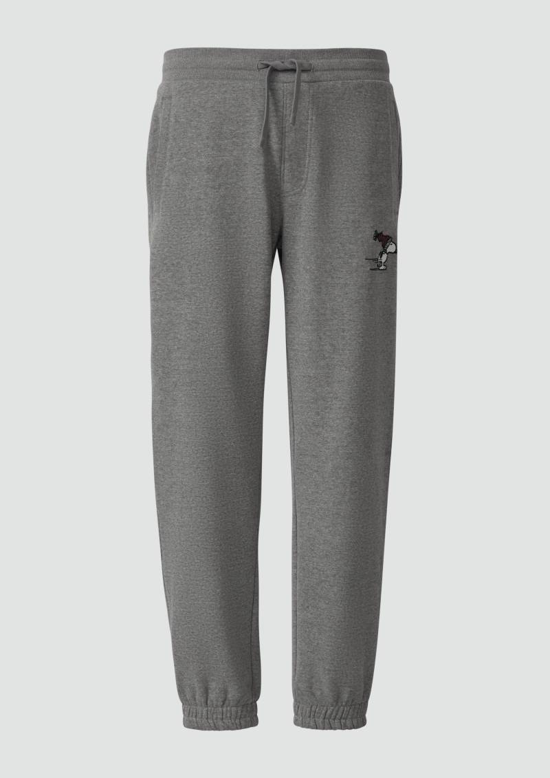 s.Oliver - Detroit: Weiche Sweatpants mit Peanuts®-Artwork, Herren, grau von s.Oliver