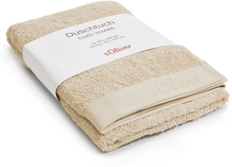 s.Oliver Duschtuch "s.Oliver, Premium Qualität, 600 gr/m², auch als Sets erhältlich", (1 St., Badetuch 70 x 140 cm), große Farbauswahl, auch als Handtuch, Waschhandschuh, Gästetuch von s.Oliver