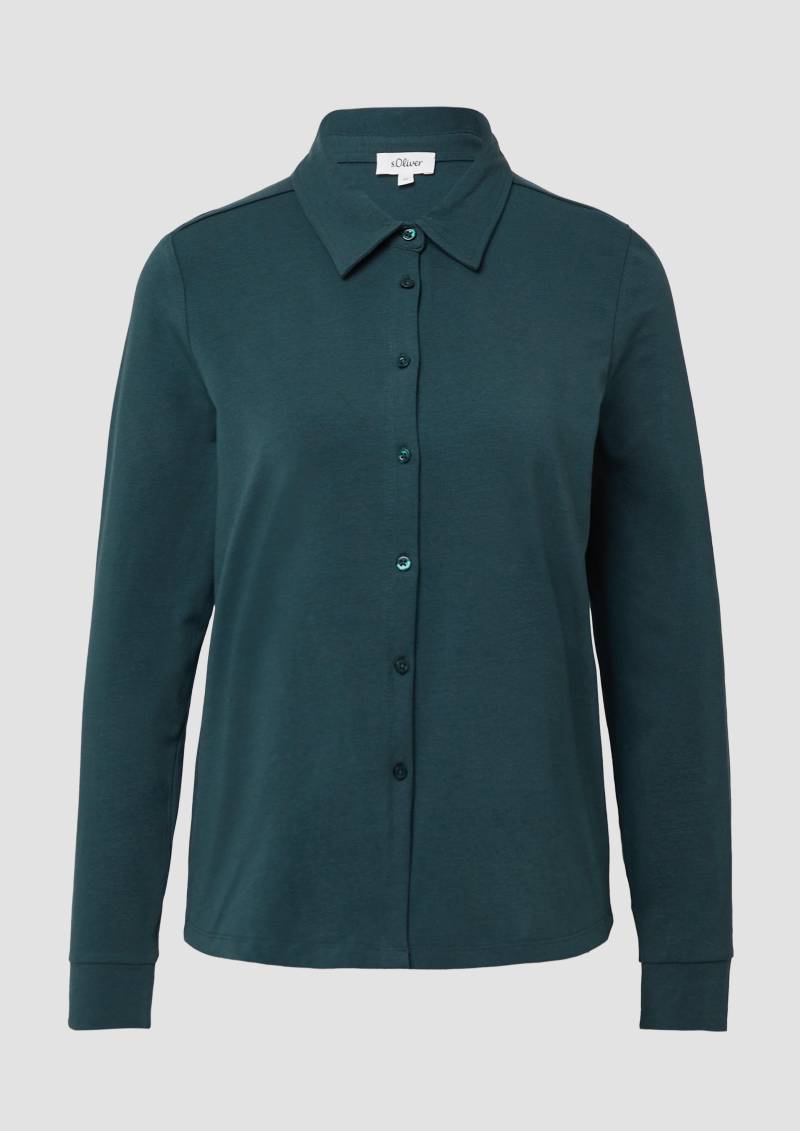 s.Oliver - Elastische Jerseybluse, Damen, grün von s.Oliver