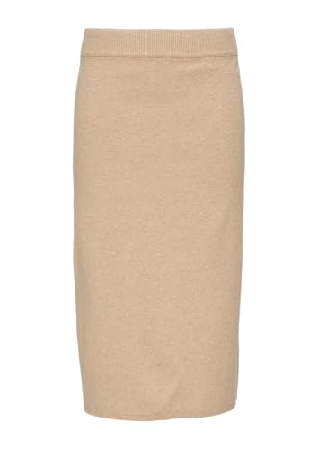 s.Oliver Elastischer Midi-Strickrock im Slim Fit Hellbraun 38 von s.Oliver