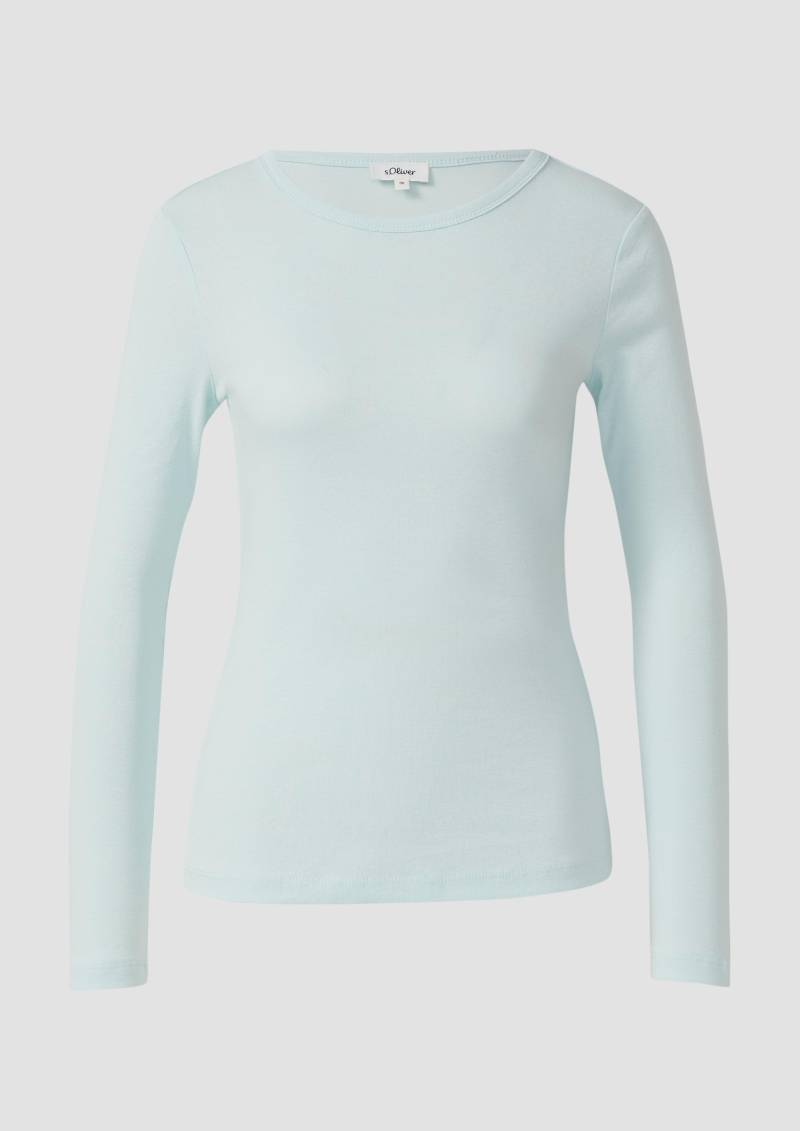 s.Oliver - Elastisches Longsleeve im Slim Fit, Damen, türkis s.Oliver - Elastisches Longsleeve im Slim Fit, Damen, türkis von s.Oliver