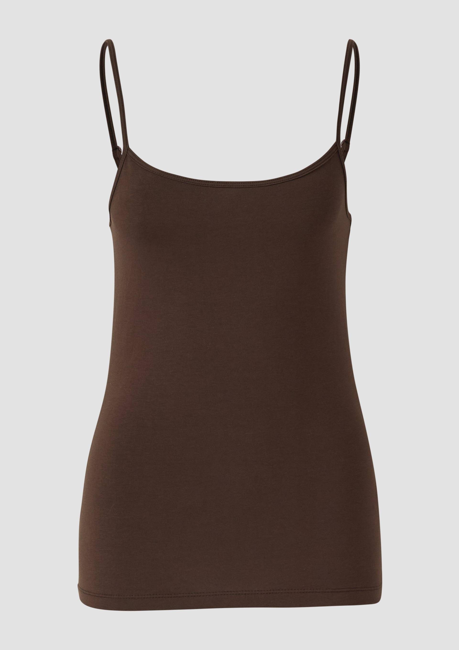 s.Oliver - Elastisches Top mit verstellbaren Trägern, Damen, braun von s.Oliver