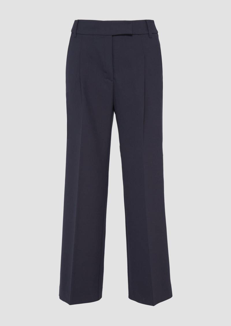 s.Oliver - Elegante Hose mit Extra Wide Leg aus Viskosemix, Damen, blau von s.Oliver