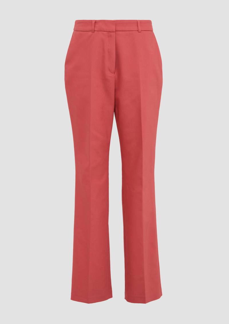 s.Oliver - Elegante Stoffhose mit Straight Leg, Damen, rot von s.Oliver