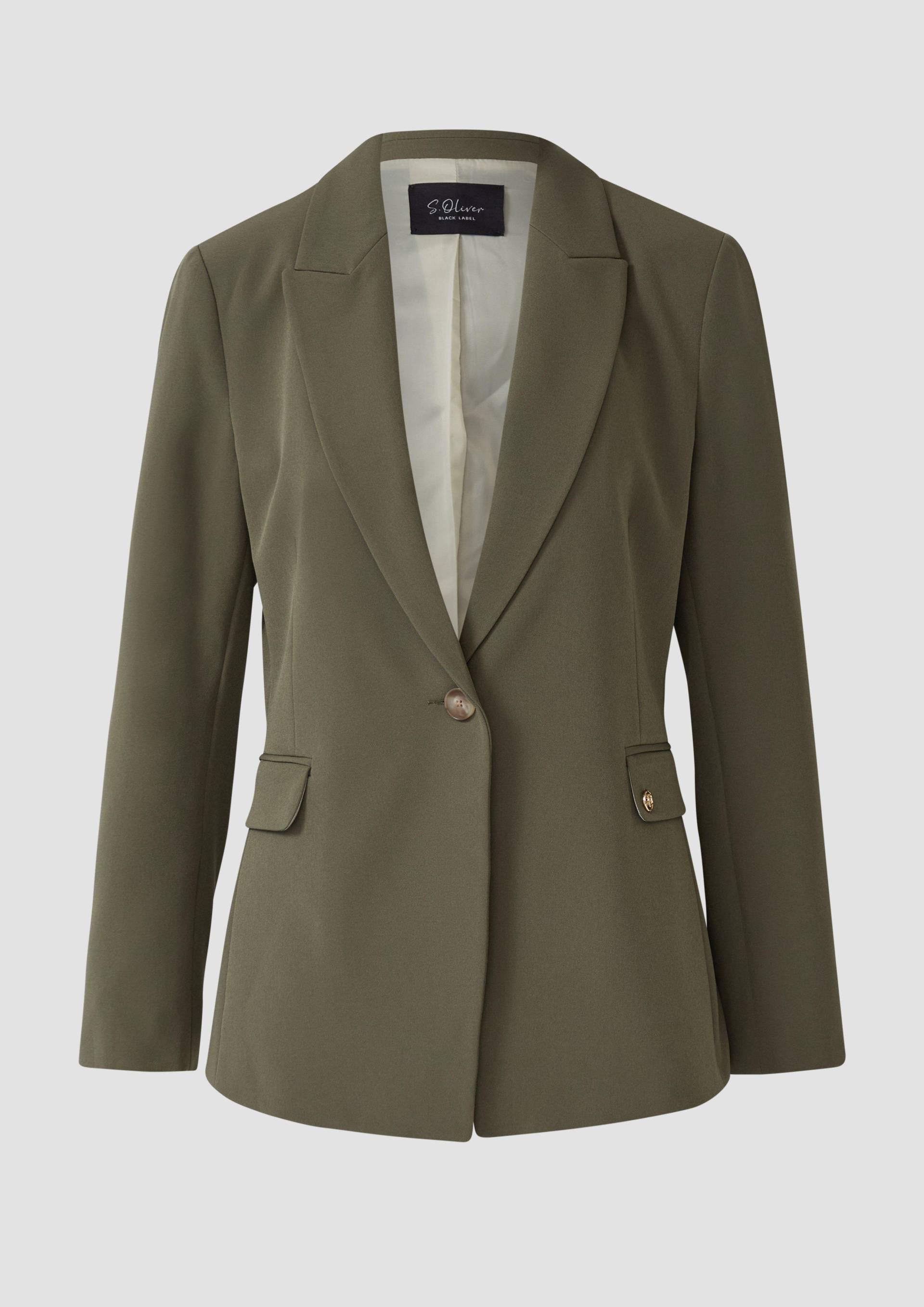 s.Oliver - Eleganter Blazer im Slim Fit, Damen, grün von s.Oliver