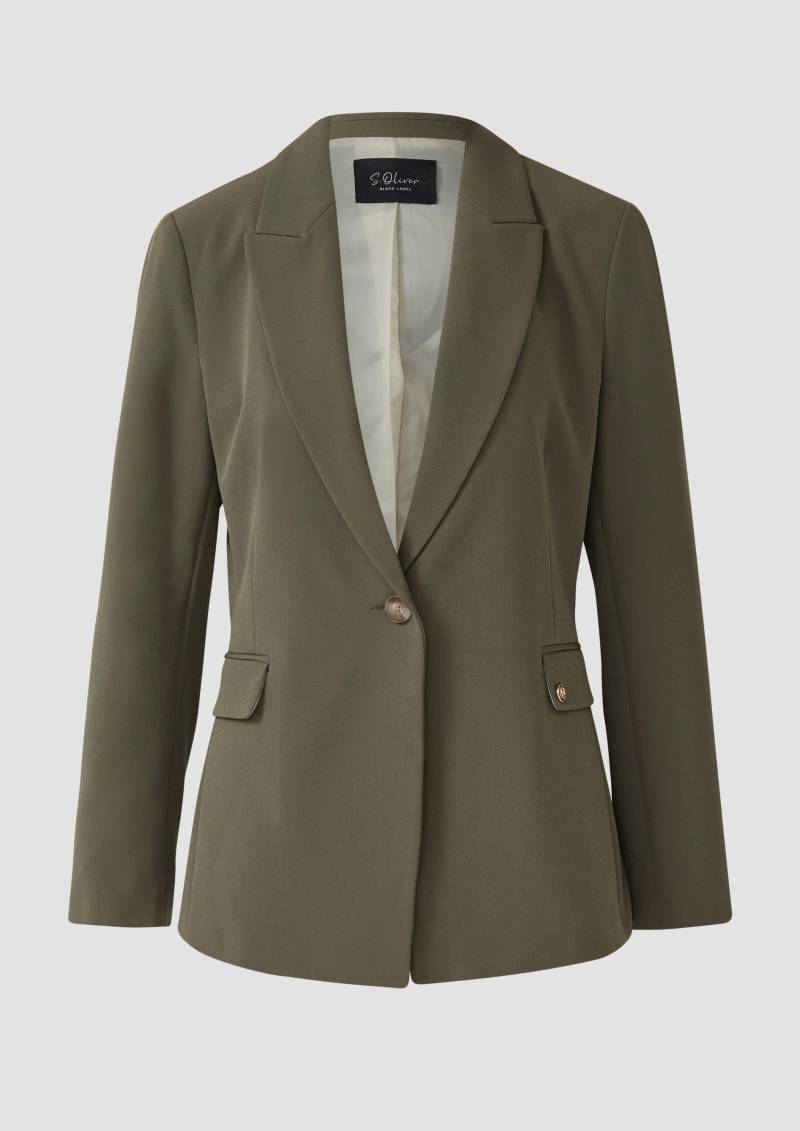 s.Oliver - Eleganter Blazer im Slim Fit, Damen, grün von s.Oliver
