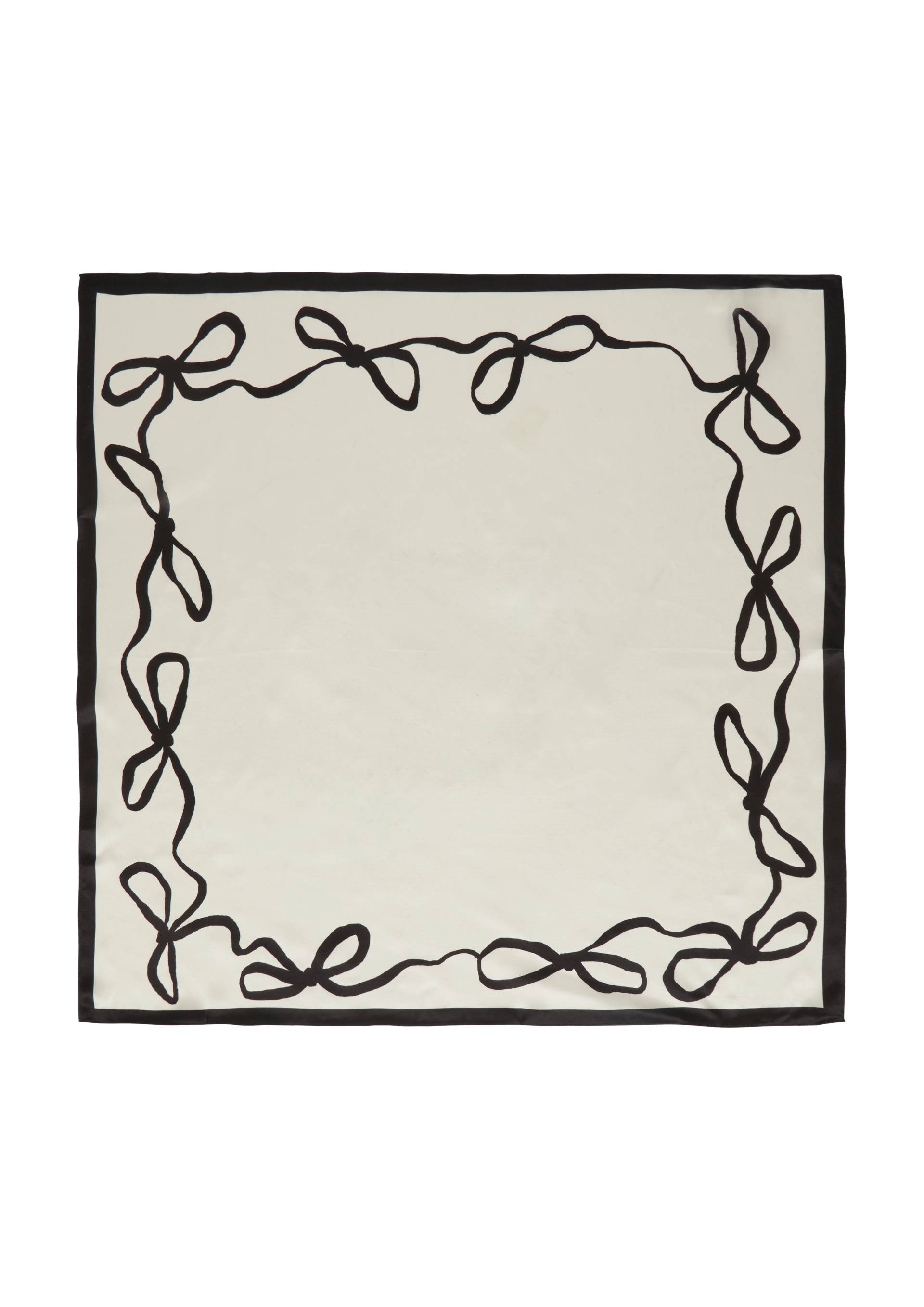 s.Oliver - Eleganter Seidenschal für festliche Anlässe und Business, Damen, beige|schwarz von s.Oliver