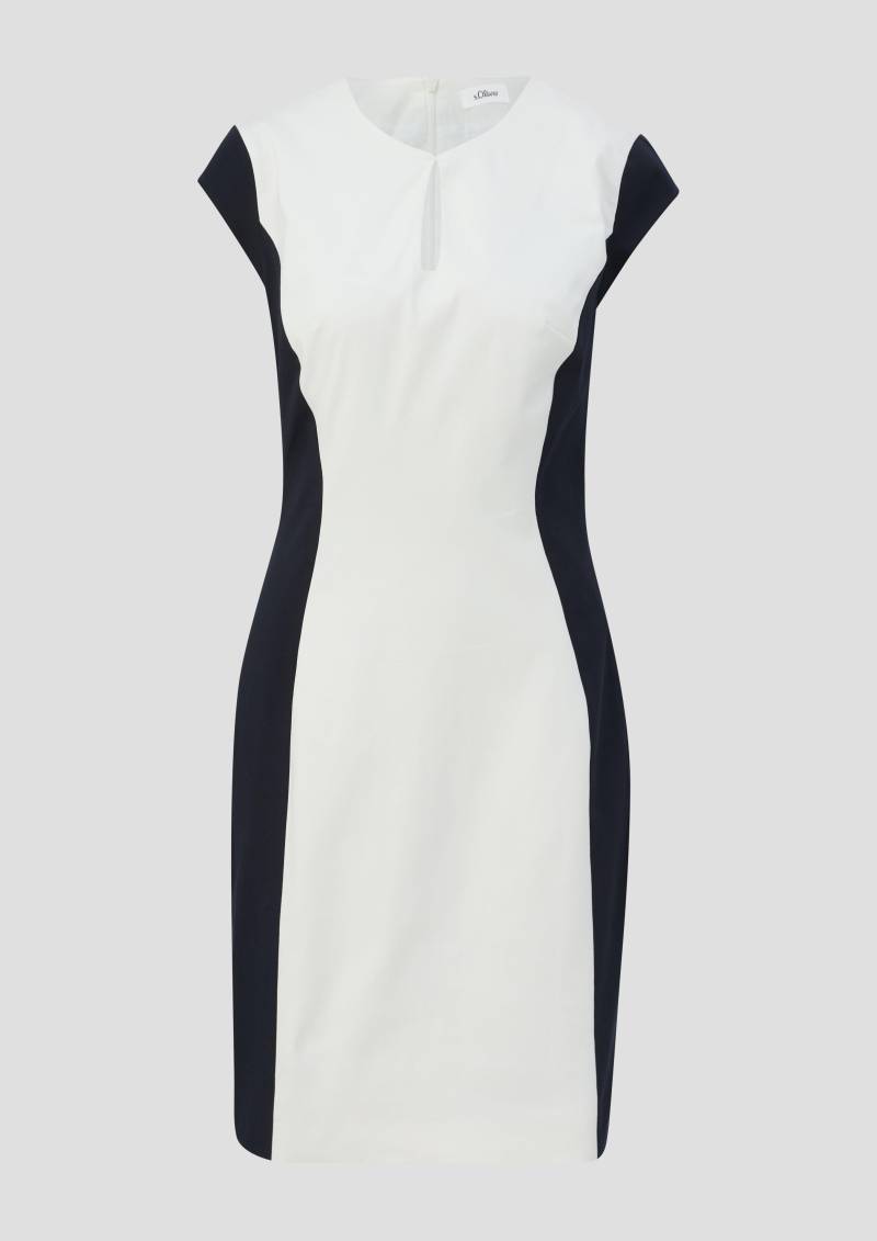 s.Oliver - Etuikleid aus Lyocellmix, Damen, creme|schwarz von s.Oliver