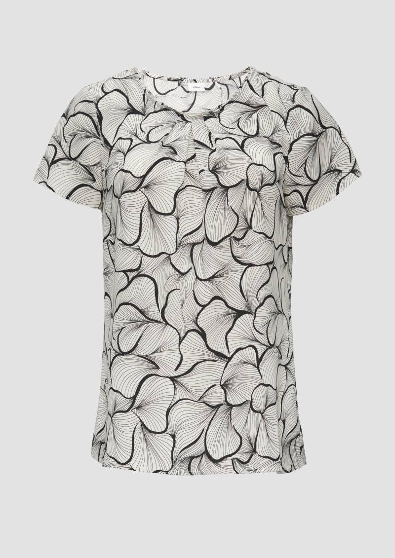 s.Oliver - Fein gemusterte Bluse mit Raffungen, Damen, creme s.Oliver - Fein gemusterte Bluse mit Raffungen, Damen, creme von s.Oliver