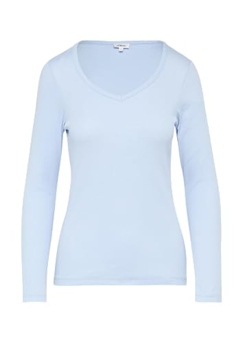 s.Oliver Feines Jersey-Longsleeve mit Rippstruktur hellblau 44 von s.Oliver