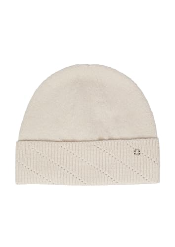 s.Oliver Feinstrick-Beanie mit dezenter Applikation beige OneSize von s.Oliver