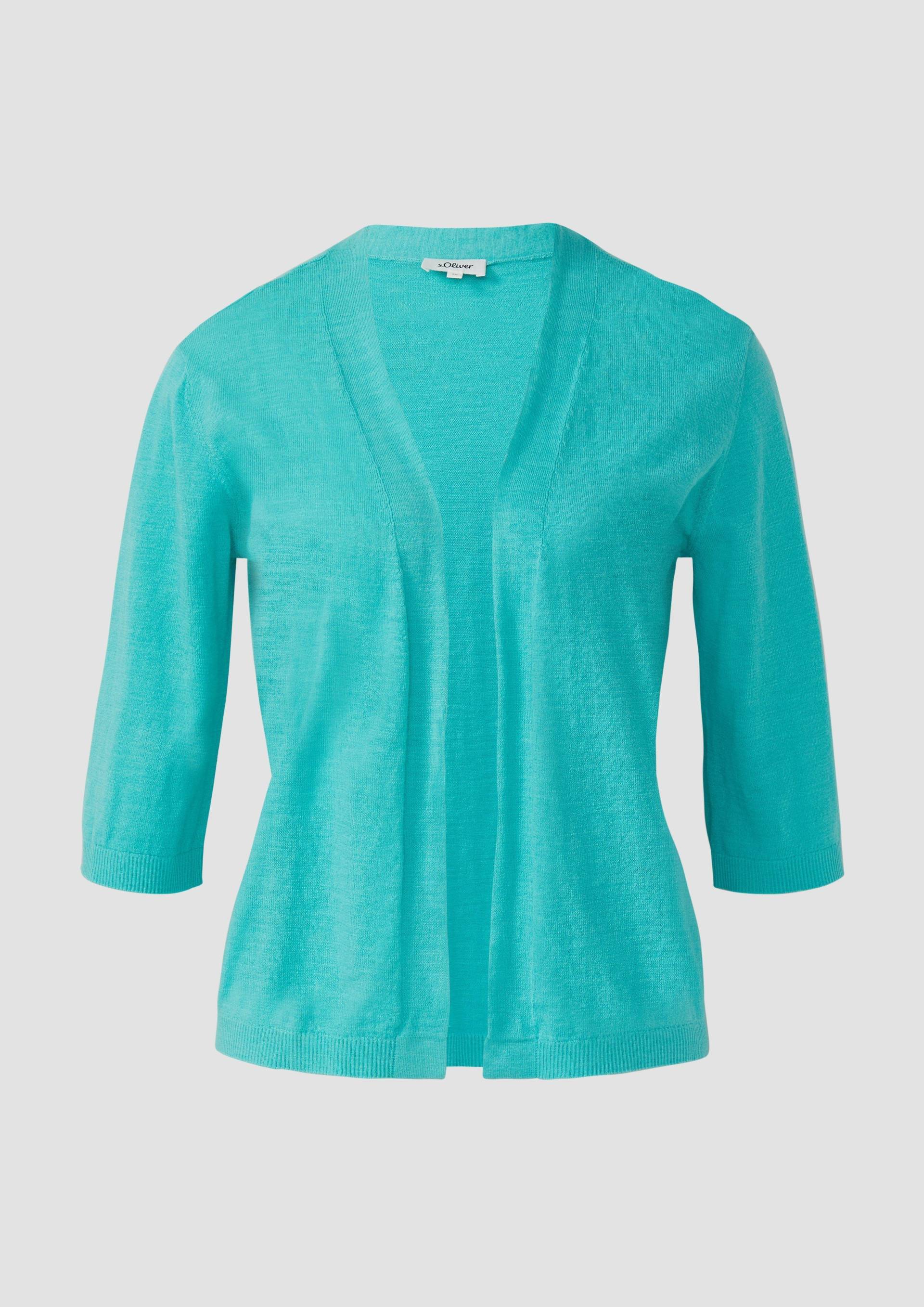 s.Oliver - Feinstrickcardigan aus Baumwolle mit 3/4-Ärmeln, Damen, türkis s.Oliver - Feinstrickcardigan aus Baumwolle mit 3/4-Ärmeln, Damen, türkis von s.Oliver