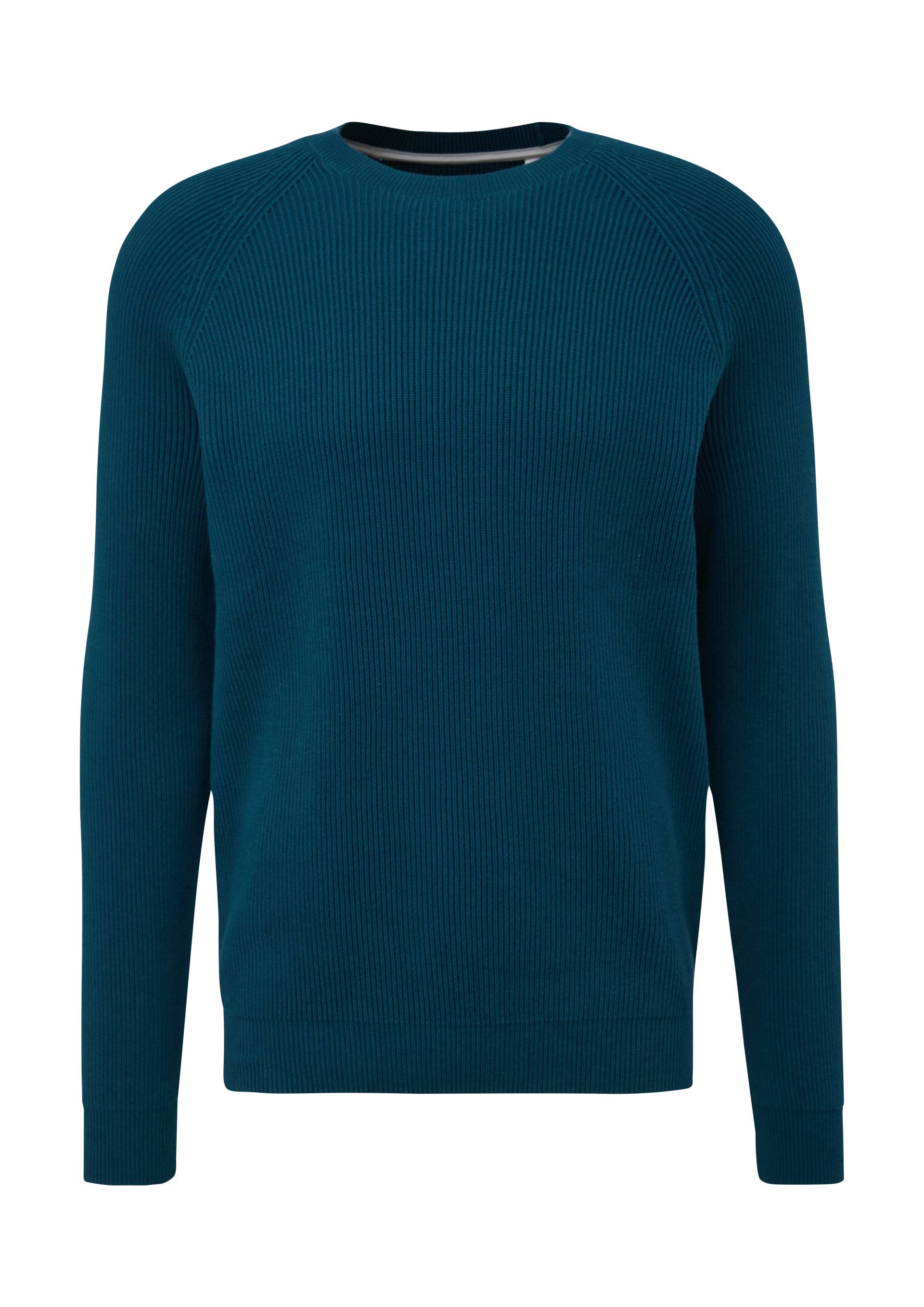 s.Oliver - Feinstrickpullover aus Baumwolle, Herren, Blau von s.Oliver