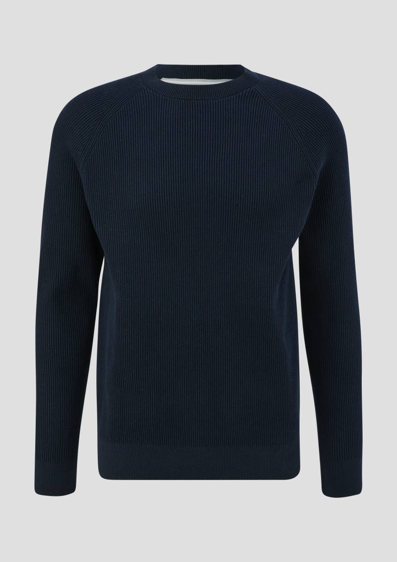 s.Oliver - Feinstrickpullover aus Baumwolle, Herren, blau von s.Oliver