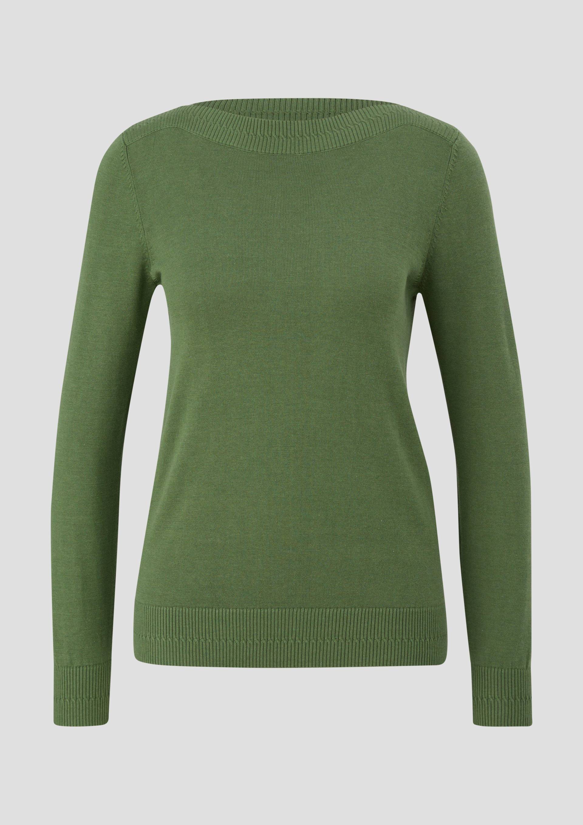 s.Oliver - Feinstrickpullover aus Viskosemix, Damen, grün von s.Oliver