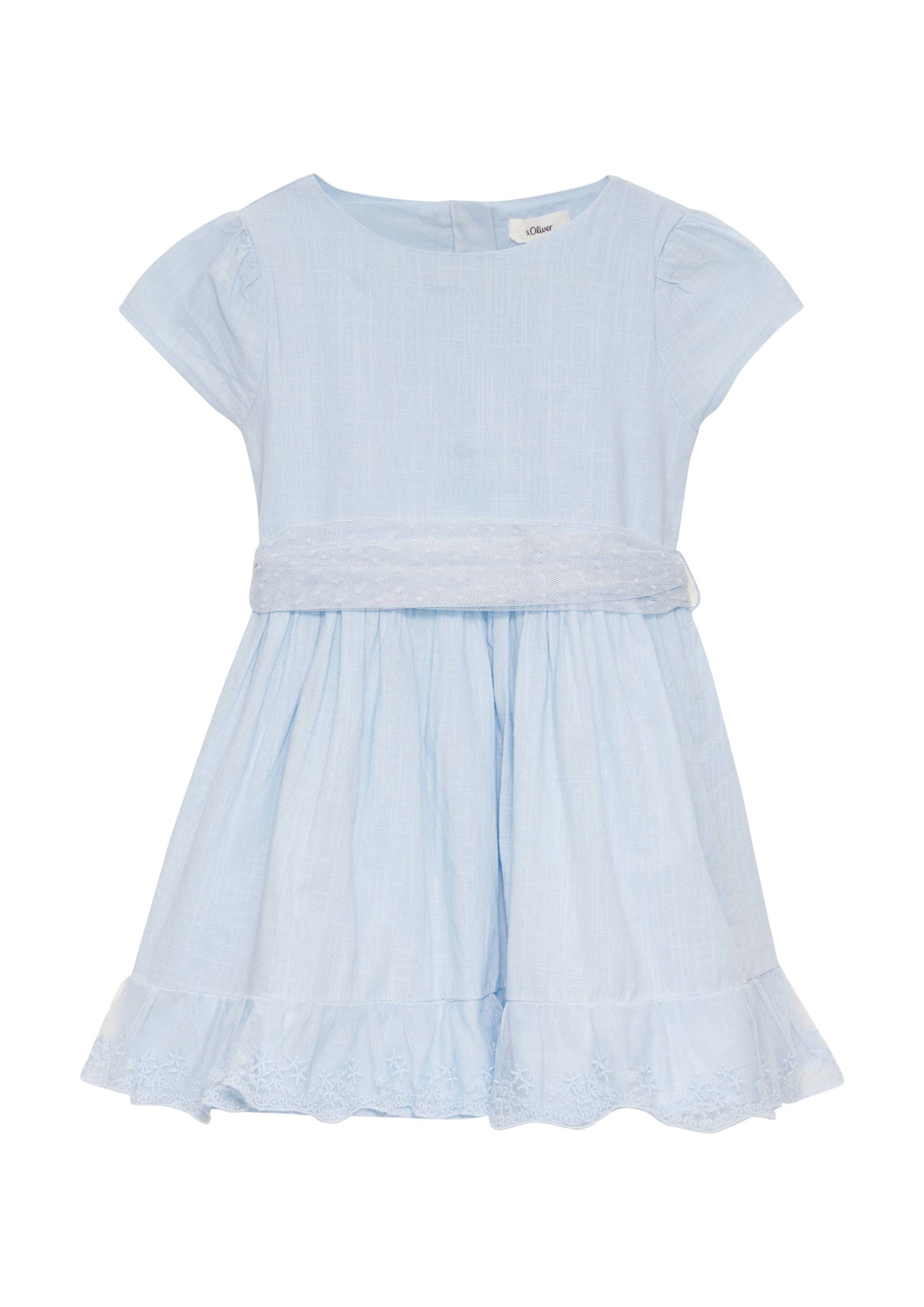 s.Oliver - Festives Kleid mit Tüll-Gürtel und Spitzen-Details, Kinder, blau s.Oliver - Festives Kleid mit Tüll-Gürtel und Spitzen-Details, Kinder, blau von s.Oliver