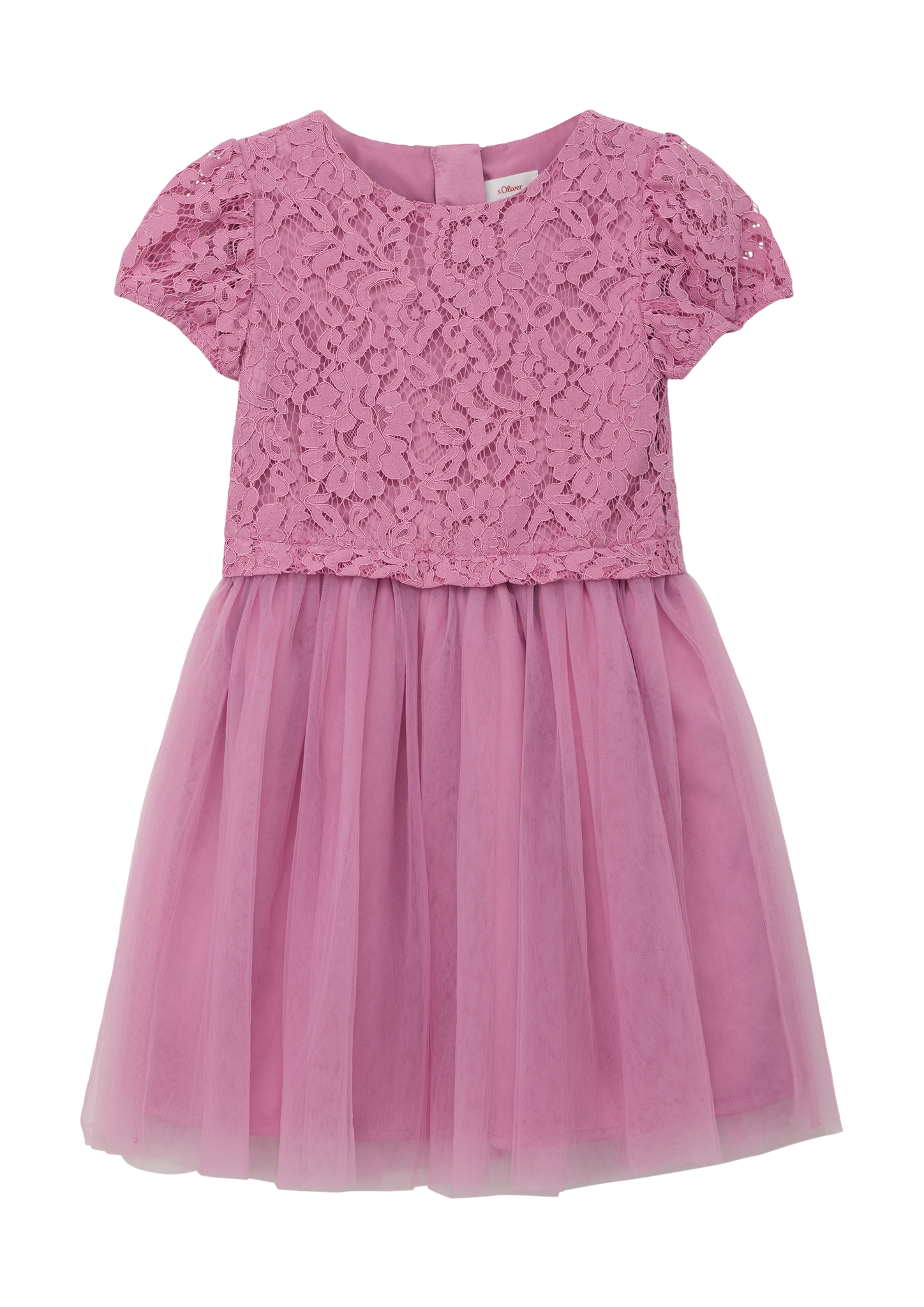 s.Oliver - Festliches Kleid aus Spitze und Tüll, Kinder, Rosa von s.Oliver