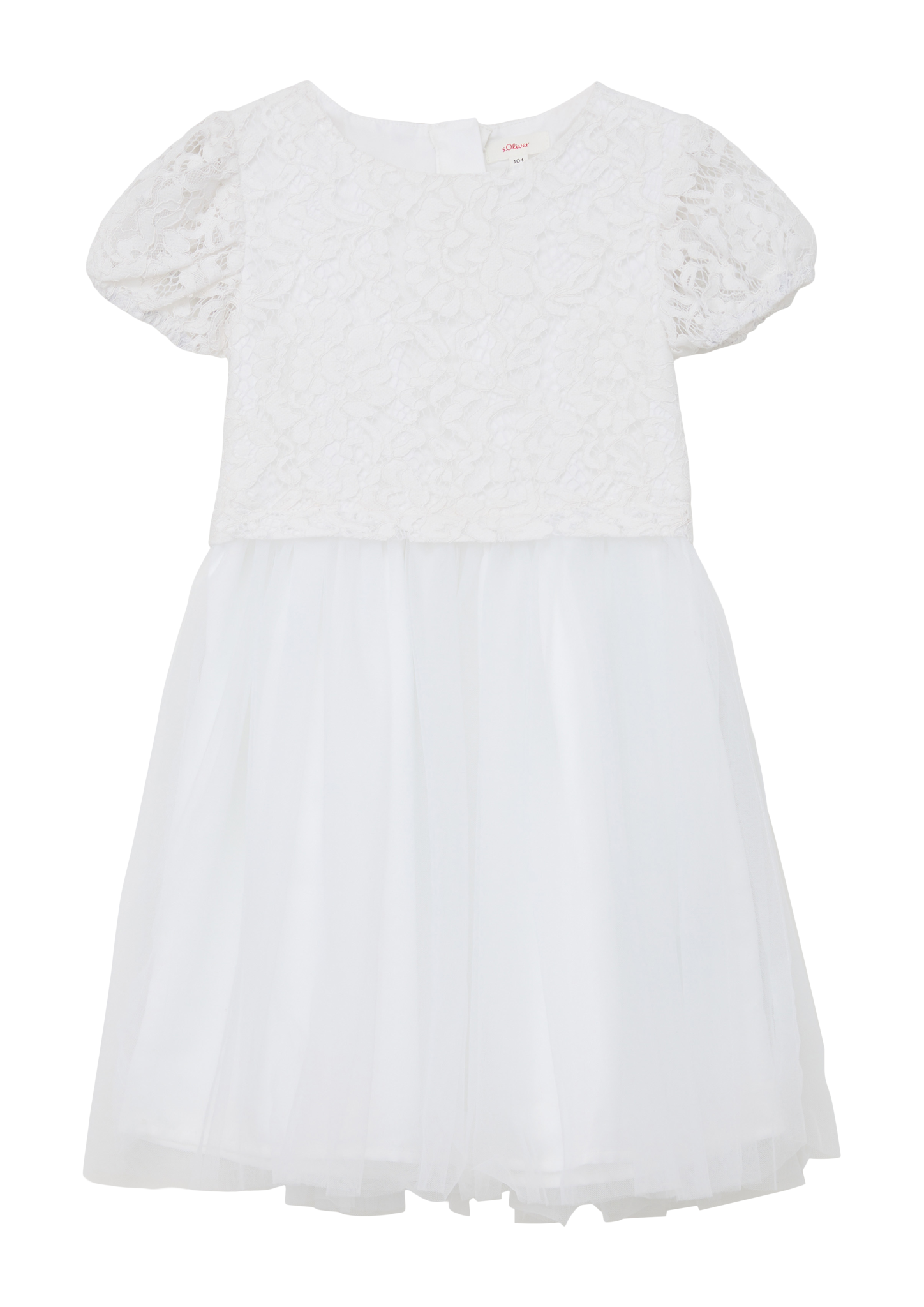 s.Oliver - Festliches Kleid aus Spitze und Tüll, Kinder, weiß von s.Oliver