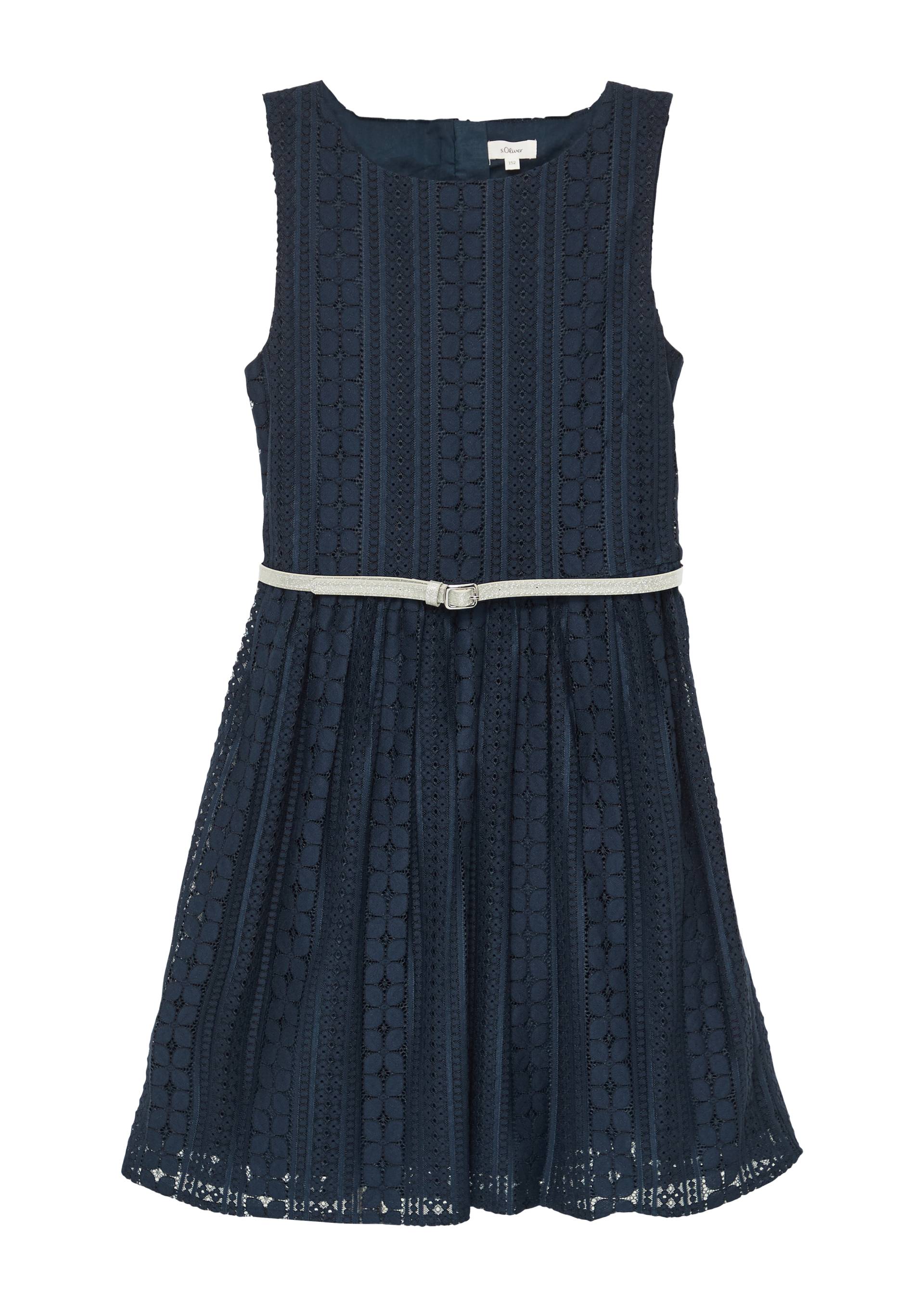 s.Oliver - Festliches Spitzenkleid mit Glitzergürtel, Mädchen, blau s.Oliver - Festliches Spitzenkleid mit Glitzergürtel, Mädchen, blau von s.Oliver