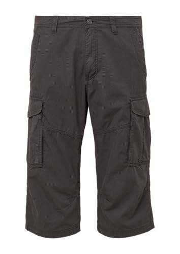 s.Oliver File: Gemusterte Cargo-Bermuda aus Baumwollmix im Relaxed Fit schiefergrau 33 von s.Oliver