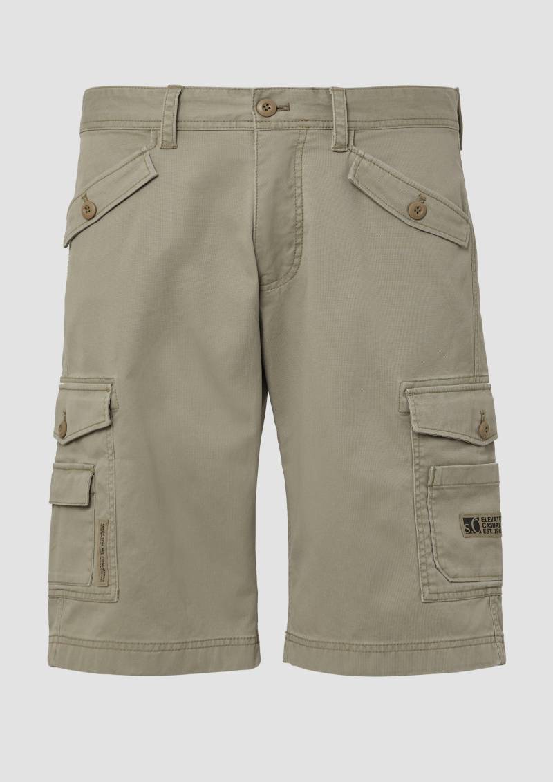 s.Oliver - File: Strukturierte Cargo-Bermuda Relaxed Fit, Herren, Grün von s.Oliver