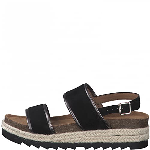 s.Oliver Flache Sandale 5-5-28702-28 Schwarz Red Label von s.Oliver