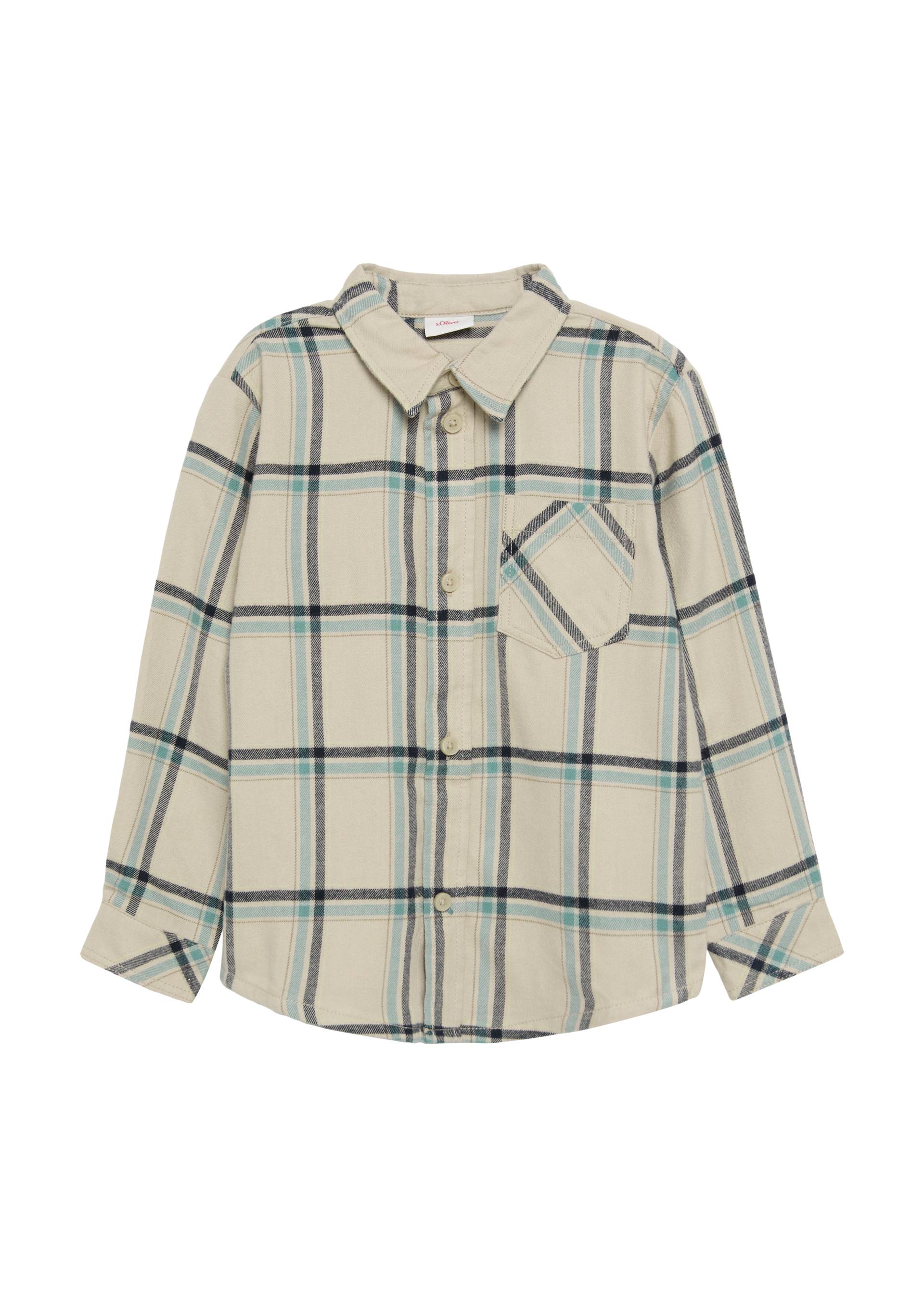 s.Oliver - Flanellhemd mit Karomuster, Kinder, Beige von s.Oliver