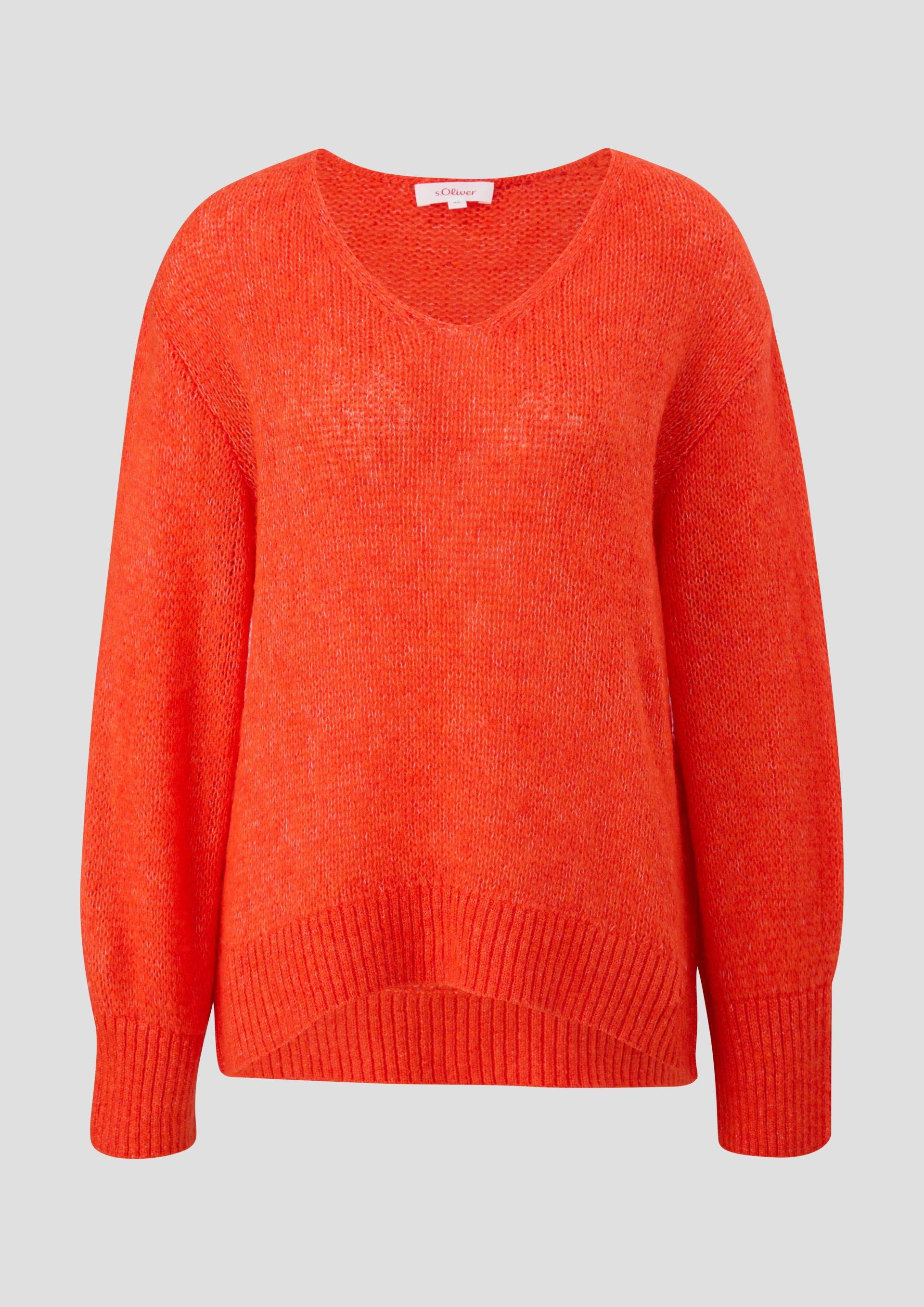 s.Oliver - Flauschiger Strickpullover, Damen, Orange von s.Oliver