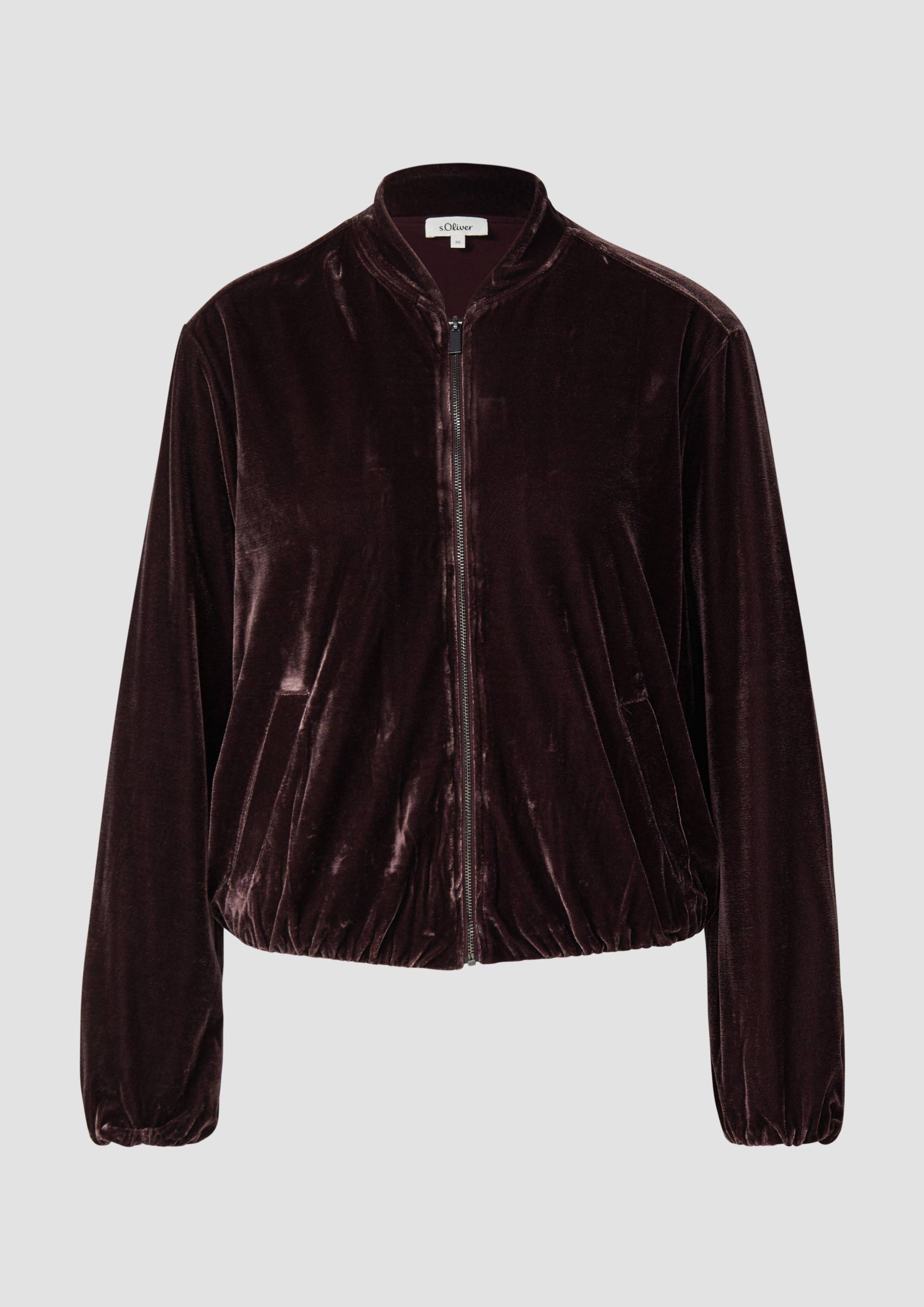 s.Oliver - Fließender Samtblouson, Damen, braun|rot von s.Oliver