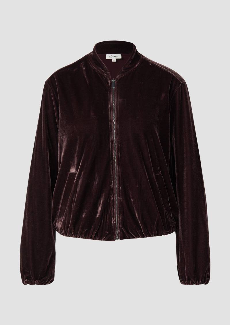 s.Oliver - Fließender Samtblouson, Damen, braun|rot von s.Oliver