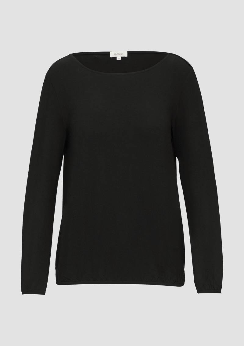 s.Oliver - Fließendes Blusenshirt mit U-Boot-Ausschnitt, Damen, schwarz s.Oliver - Fließendes Blusenshirt mit U-Boot-Ausschnitt, Damen, schwarz von s.Oliver