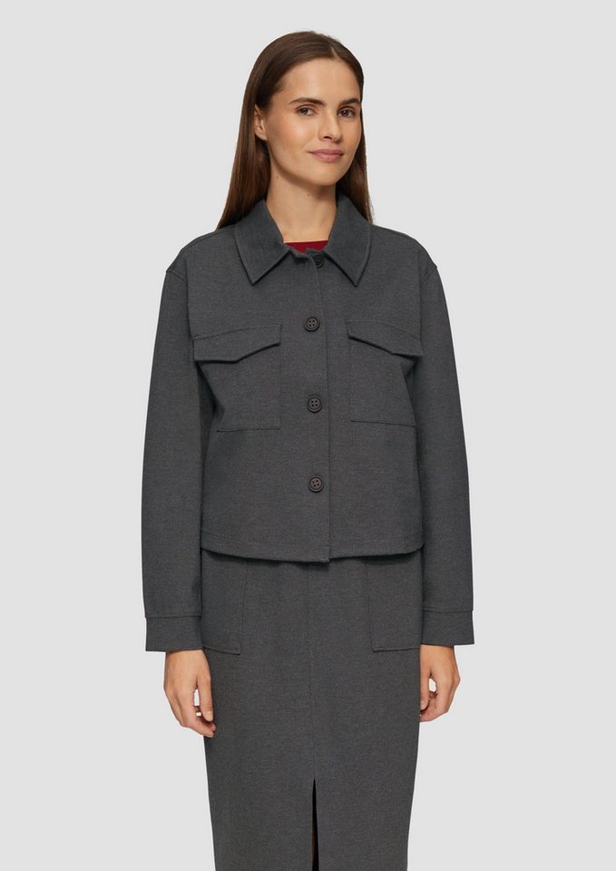 s.Oliver Funktionsjacke Geknöpfte Jacke aus Interlock-Jersey von s.Oliver