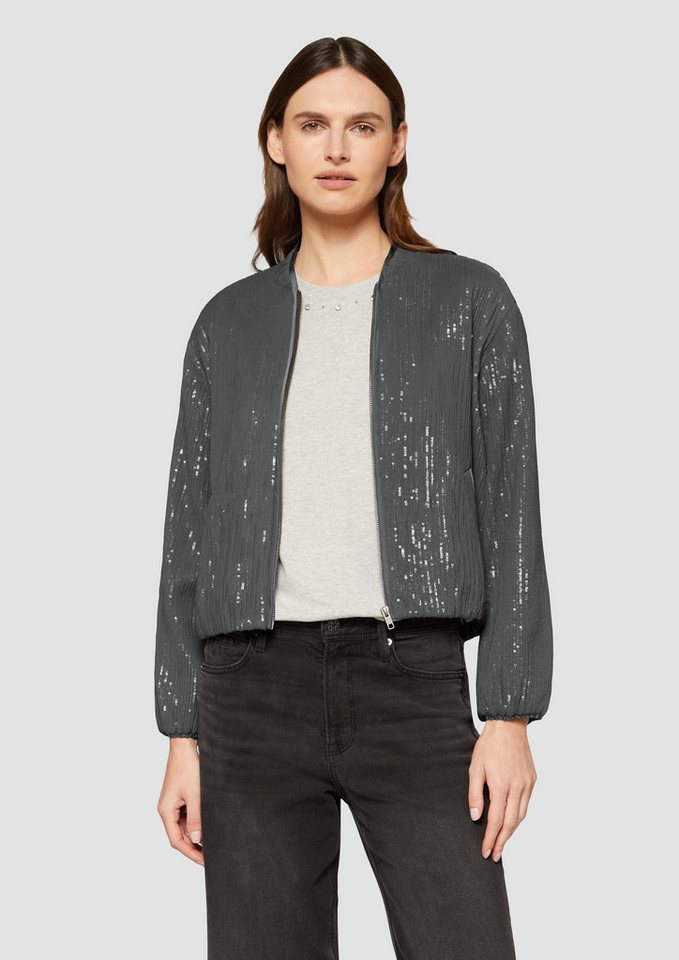 s.Oliver Funktionsjacke Indoor-Blazer Blouson mit Pailletten (1-St) von s.Oliver