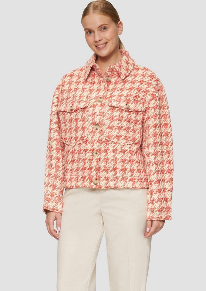 s.Oliver Funktionsjacke Indoor-Jacke Gemusterte Bouclé-Jacke von s.Oliver