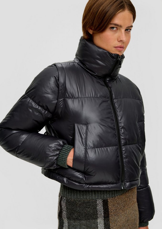 s.Oliver Winterjacke Outdoor-Jacke Kurze Pufferjacke mit abnehmbaren Ärmeln von s.Oliver