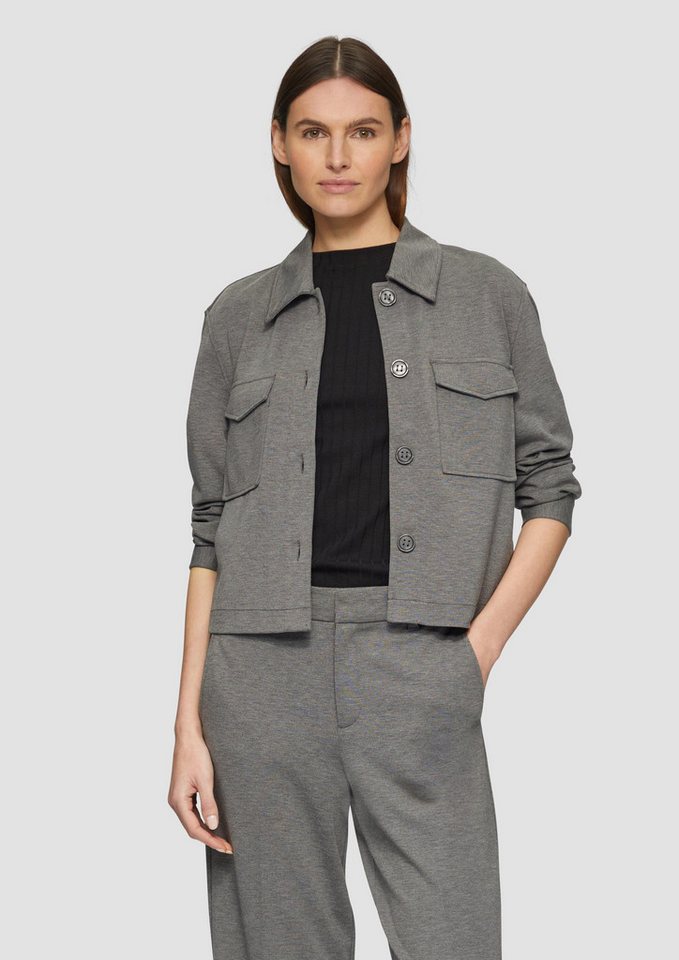 s.Oliver Funktionsjacke Indoor-Jacke Melierte Jacke aus Interlockjersey (1-St) von s.Oliver
