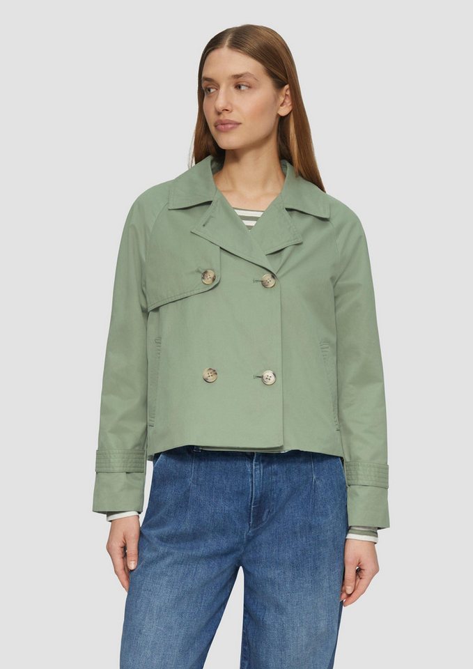 s.Oliver Funktionsjacke Outdoor-Jacke Cabanjacke mit Raglanärmeln und Streifenfutter von s.Oliver