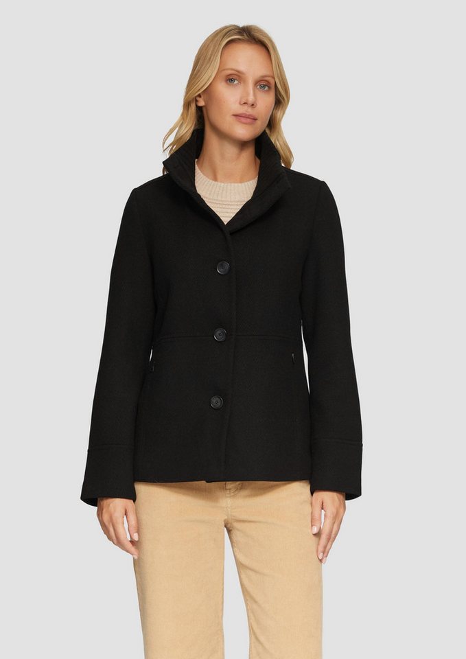 s.Oliver Funktionsjacke Outdoor-Jacke Twilljacke mit Strick-Stehkragen und Eingrifftaschen von s.Oliver