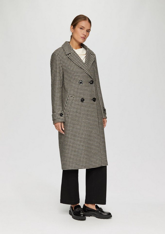 s.Oliver Funktionsmantel Outdoor-Mantel Mantel aus Wollmix mit Hahnentrittmuster von s.Oliver