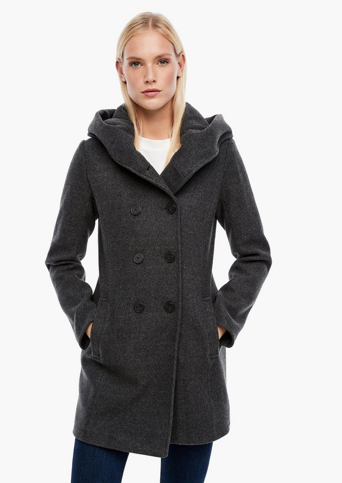 s.Oliver Funktionsmantel Outdoor-Mantel Melierter Mantel aus Wollmix von s.Oliver