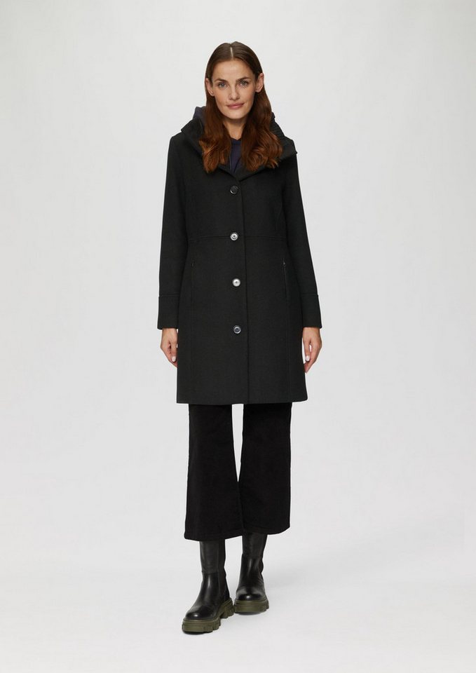 s.Oliver Funktionsmantel Outdoor-Mantel Twillmantel mit Strick-Stehkragen und Eingrifftaschen von s.Oliver