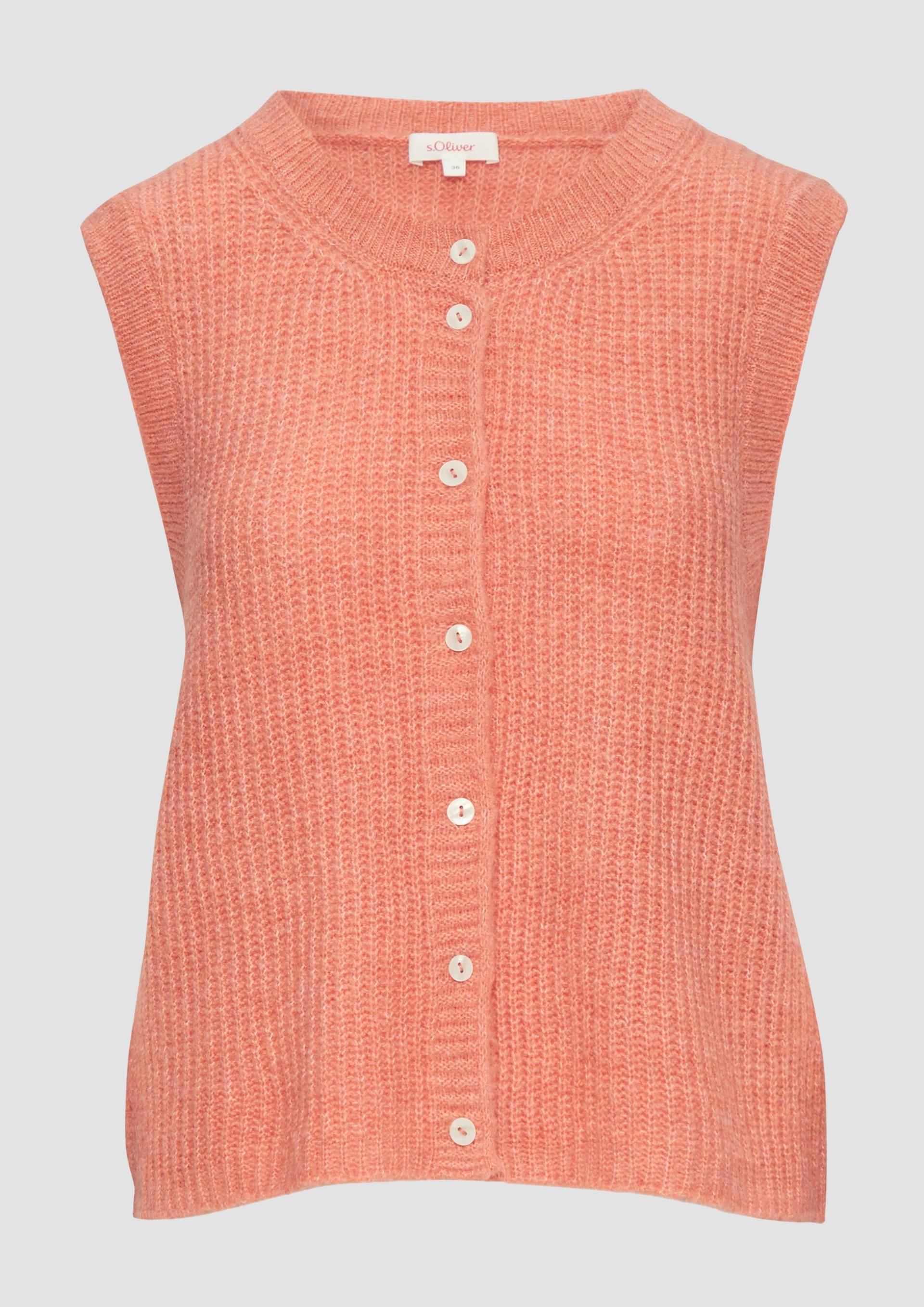 s.Oliver - Geknöpfte Strickweste, Damen, Orange von s.Oliver