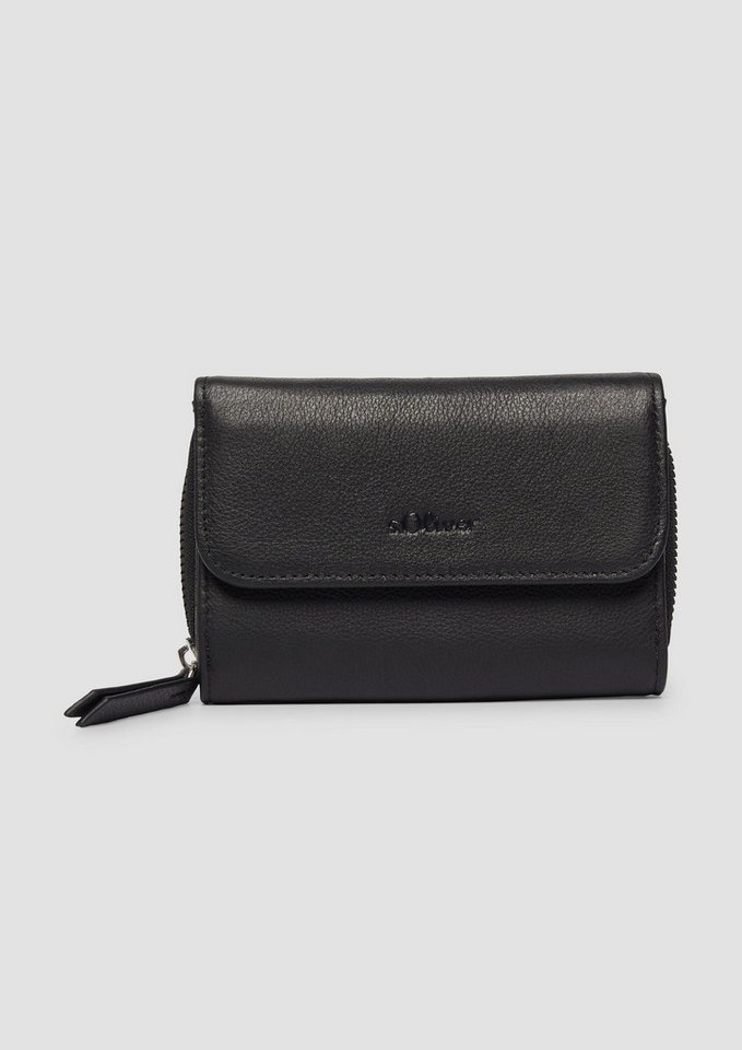 s.Oliver Geldbörse Portemonnaie (1-tlg), Geräumige Echtleder-Geldbörse mit extra Reißverschlussfach von s.Oliver