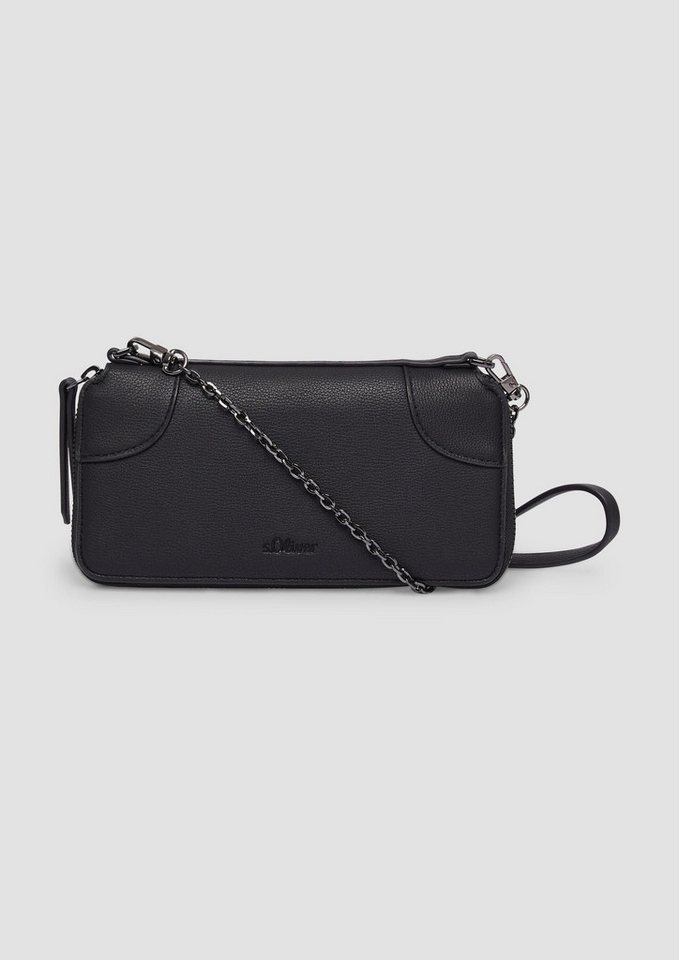 s.Oliver Geldbörse Portemonnaie (1-tlg), Portemonnaie aus Lederimitat mit abnehmbarem Kettenschulterriemen von s.Oliver