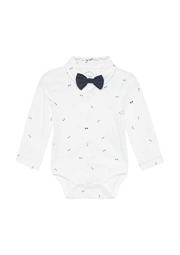 s.Oliver Gemusterter Shirtbody mit Abnehmbarer Fliege weiß 92 von s.Oliver