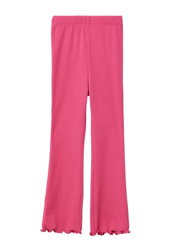 s.Oliver Gerippte Leggings mit Flared Leg und All-Over-Print pink 128 von s.Oliver