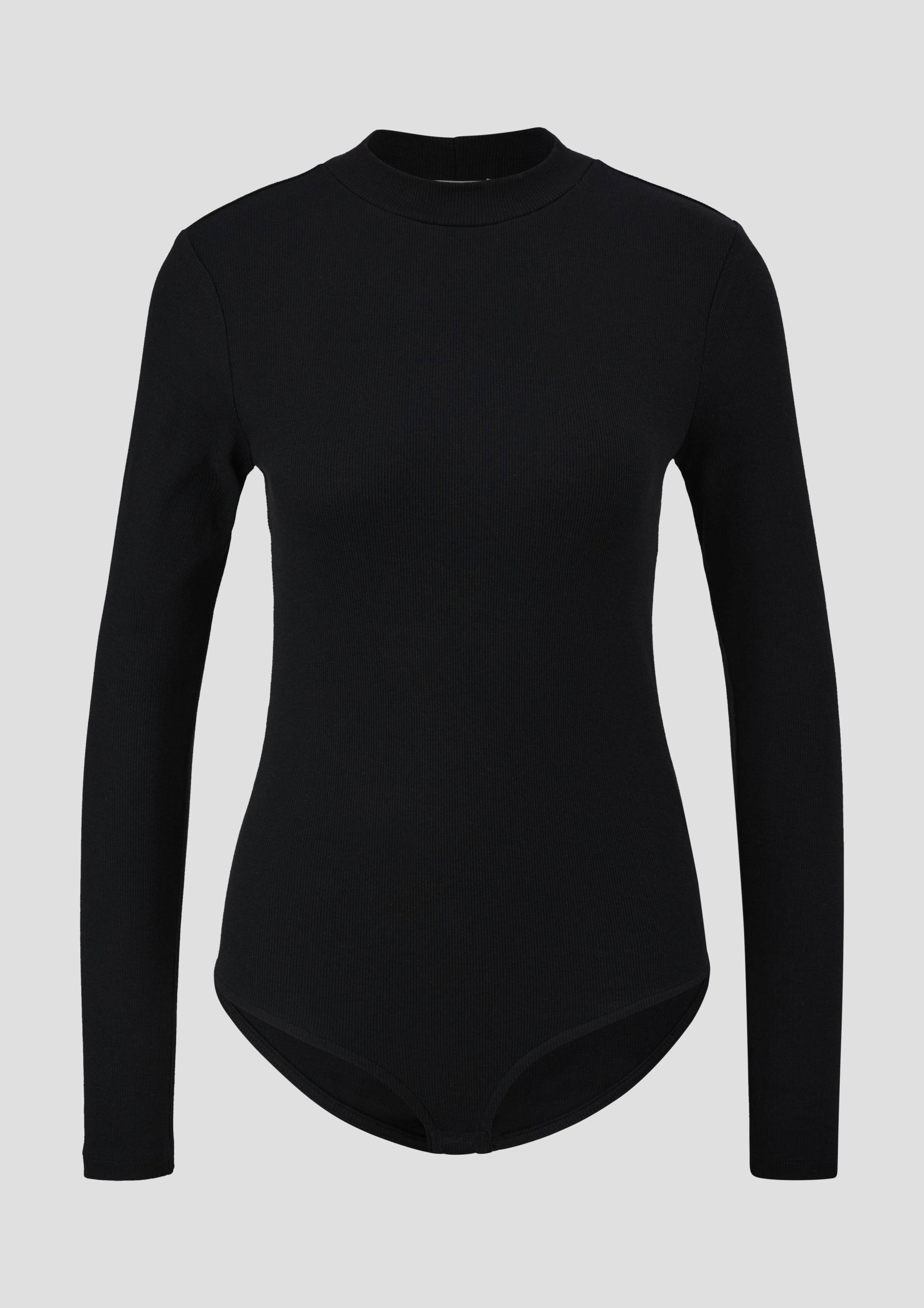 s.Oliver - Gerippter Body aus Jersey, Damen, schwarz von s.Oliver